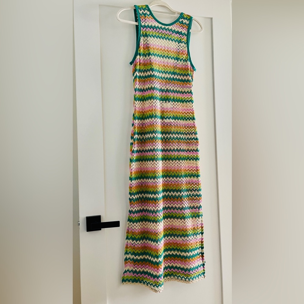 Multicolor Chevron Knit Dress